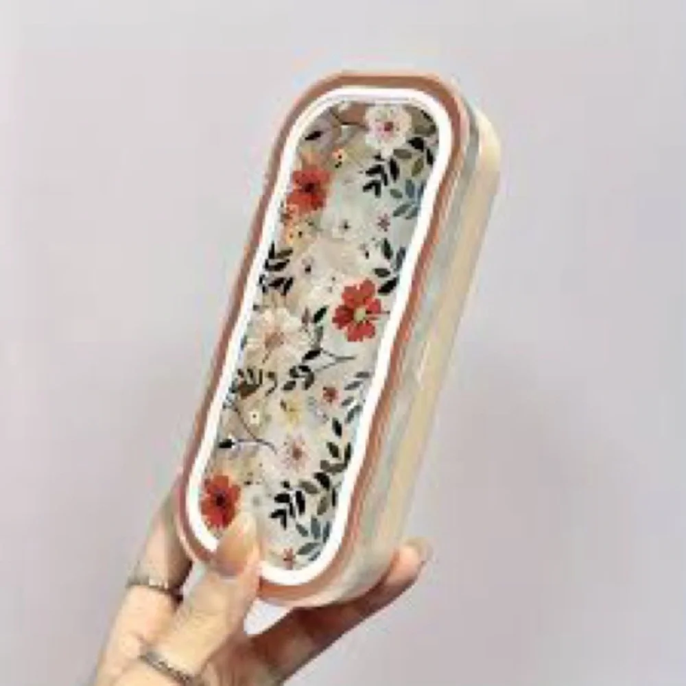 Floral Pattern Transparent Anti-Pressure Retro Style Travel Eye Sun Glasses Case